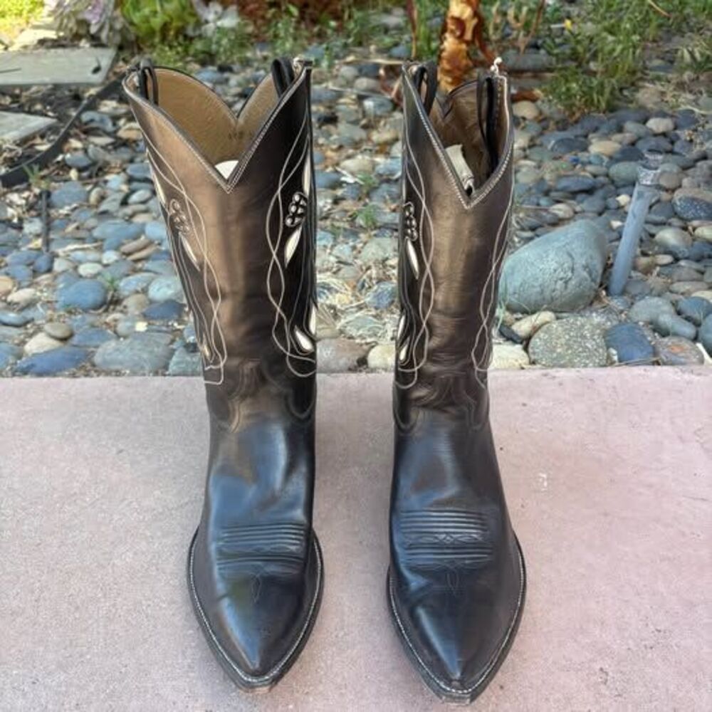 Vintage Rocketbuster Cowboy Golf Boot Rare Size 12.5 Black